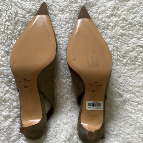 Jaime Mascaro Suede Angelia Neit Heels in Green/Brown Size-EU 41/USA 10 NWT - Picture 8 of 14